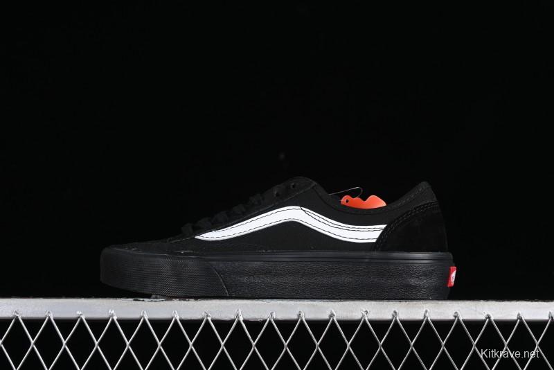 Vans Style 36 SF All Black Skate Shoes with Killer Whale Half-Toe Cap Design - VN0A3MVLB8C