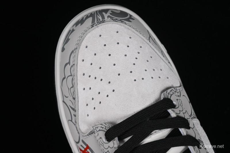 Nike SB Dunk Low Chinese New Year Limited Edition - Gray Dragon Anniversary High-End Custom Low-Top Casual Skate Shoes - XP3802-330