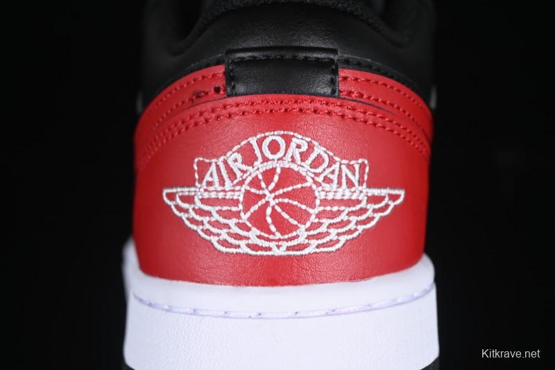 Nike Air Jordan 1 Low AJ1 Red Black Low Top Casual Sneakers - 553558-067