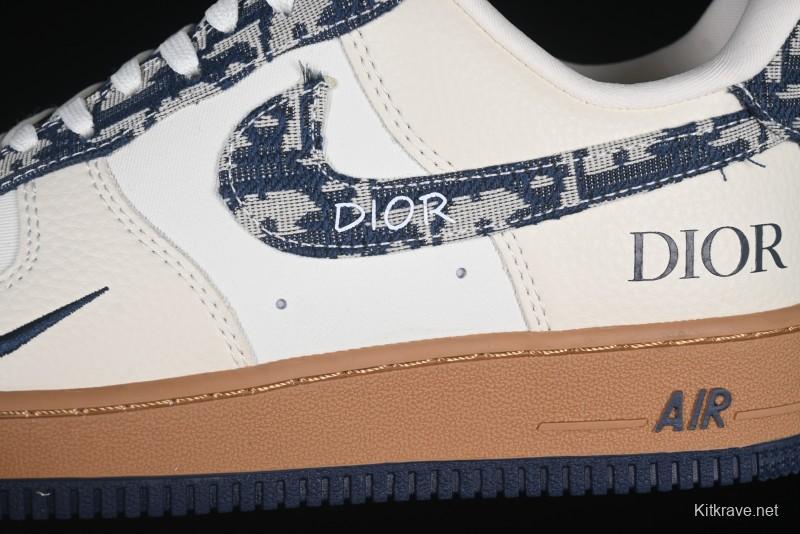 Nike Air Force 1 '07 Low Dior Collaboration Grey Knit Casual Sneakers - KK1988-052