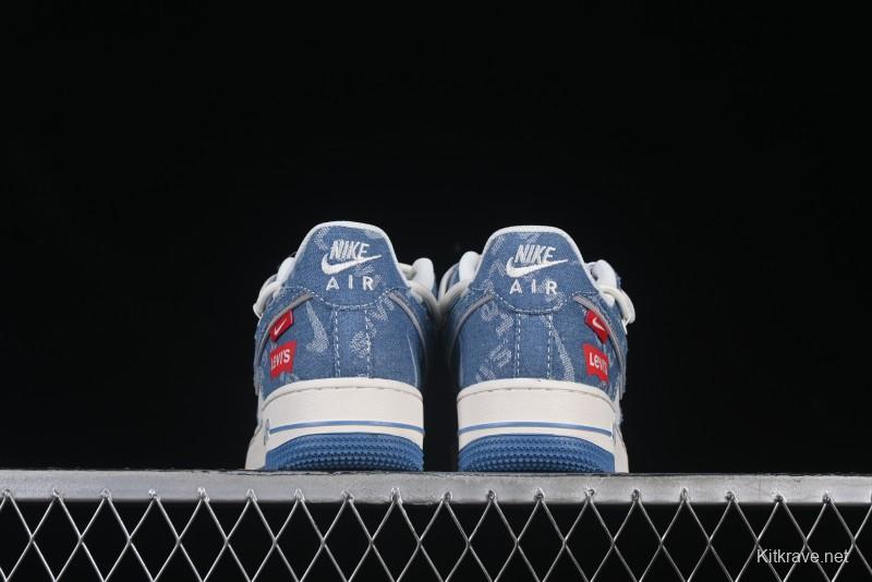 Nike Air Force 1 '07 Low Levi's Denim Patchwork Lace-Up Casual Sneakers - SJ1198-001