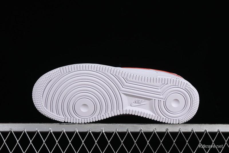 Nike Supreme x Air Force 1 '07 Low White Red Collaboration Casual Sneakers - CU9225-101