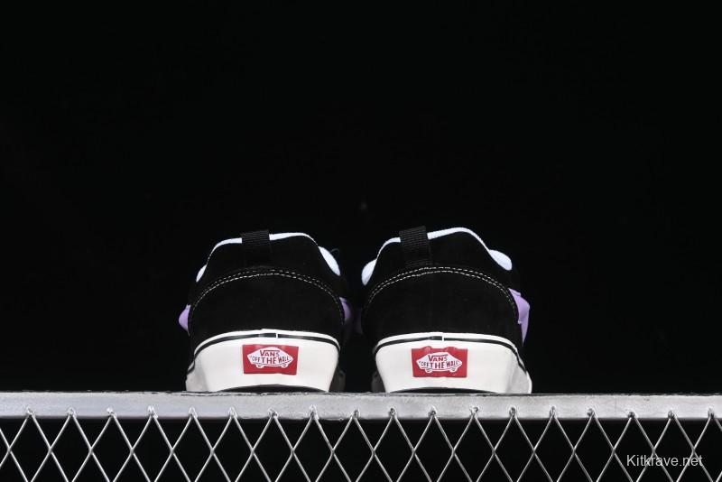 Vans Knu Skool Purple Grape Love Comfortable Fashion Slip-Resistant Wear-Resistant Low-Top Casual Skate Shoes - VN0009QC6BT1