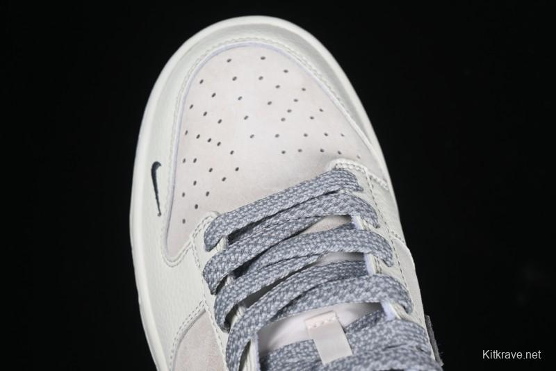 Nike SB Dunk Low Chrome Hearts Collaboration Cross Print Grey Swoosh Anniversary Custom Low-Top Casual Sneakers - DJ2024-064