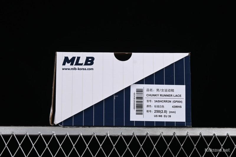 New York Yankees Chunky Runner Basic Lace-Up Lightweight Casual Sneakers - 3ASHCRR3N43WHS