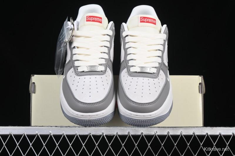 Nike Air Force 1 '07 Low Supreme Collaboration Polka Dot Swoosh Casual Sneakers - DM6688-023