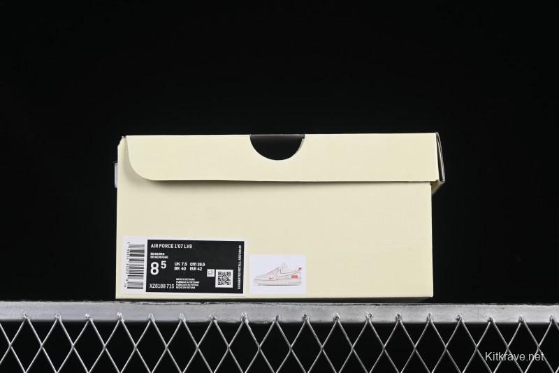 Nike Air Force 1 '07 Low Supreme Collaboration Off-White Crystal Custom Casual Sneakers - XZ6188-715
