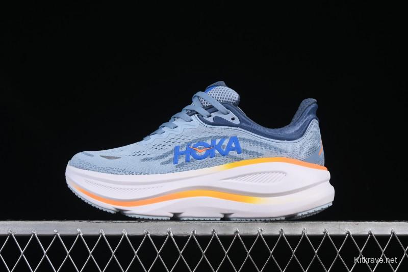HOKA ONE ONE Bondi 9 Cushioned Running Shoes with Soft EVA Midsole - 1162013 DNP