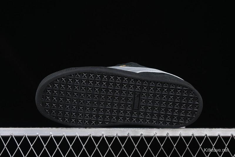 PUMA Suede XL Classic Men's Sneakers - Black with Metallic Silver Accents