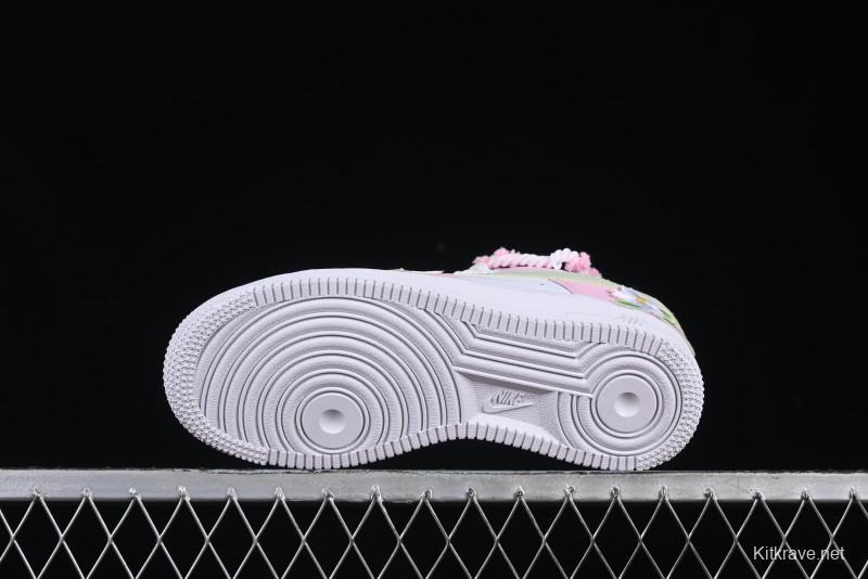 Nike Air Force 1'07 Low Casual Sneakers with Cherry Blossom Design - VV1999-013