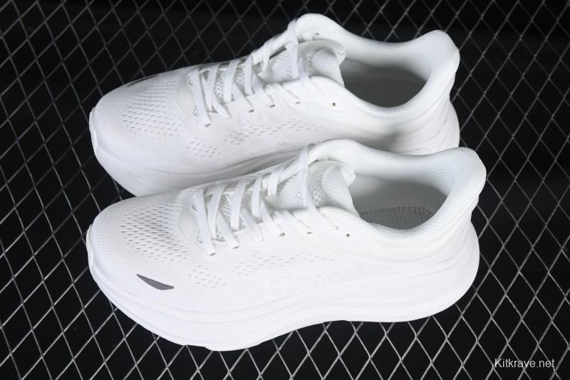 HOKA ONE ONE Bondi 9 Knit Lightweight Casual Running Shoes - 1162012 WWH