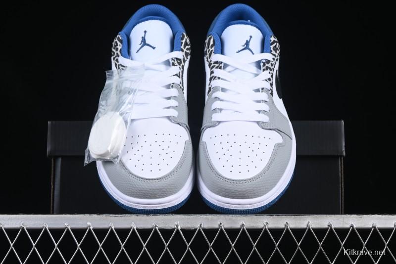 Nike Air Jordan 1 Low True Blue Retro Basketball Shoes - DM1199-140