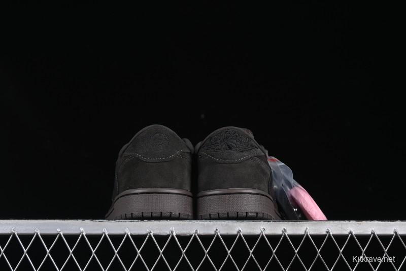 Nike Travis Scott x Air Jordan 1 Low OG AJ1 Reverse Swoosh Sneakers - DM7866-202