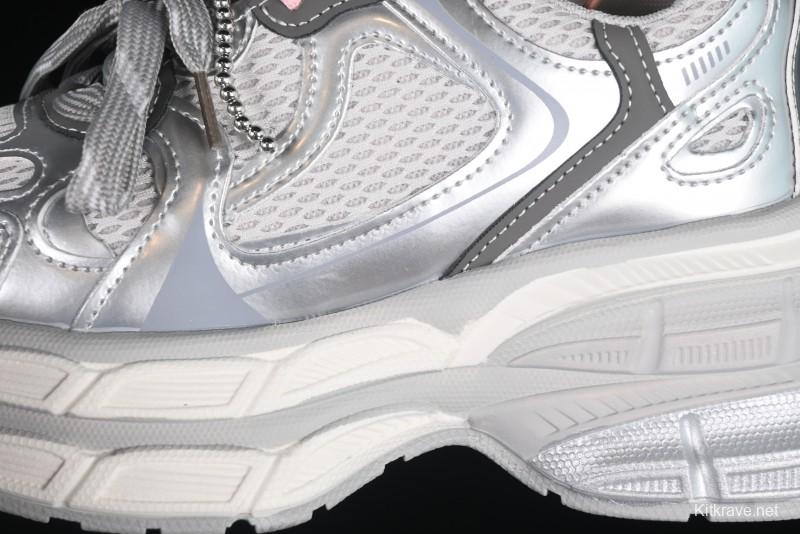 GG-CC Thick Sole Casual Running Shoes with Fashionable Design - G25S2507 Silver