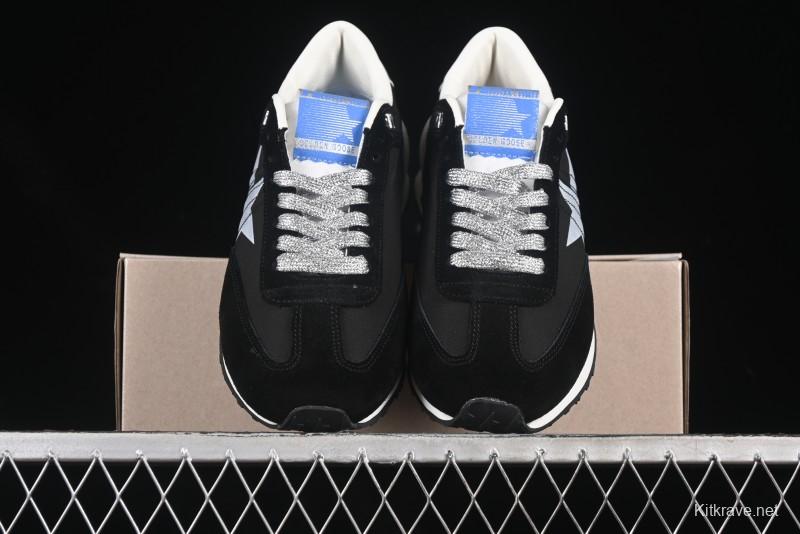 Golden Goose Marathon Comfortable Low-Top Lifestyle Sneakers in White Black - H8D4