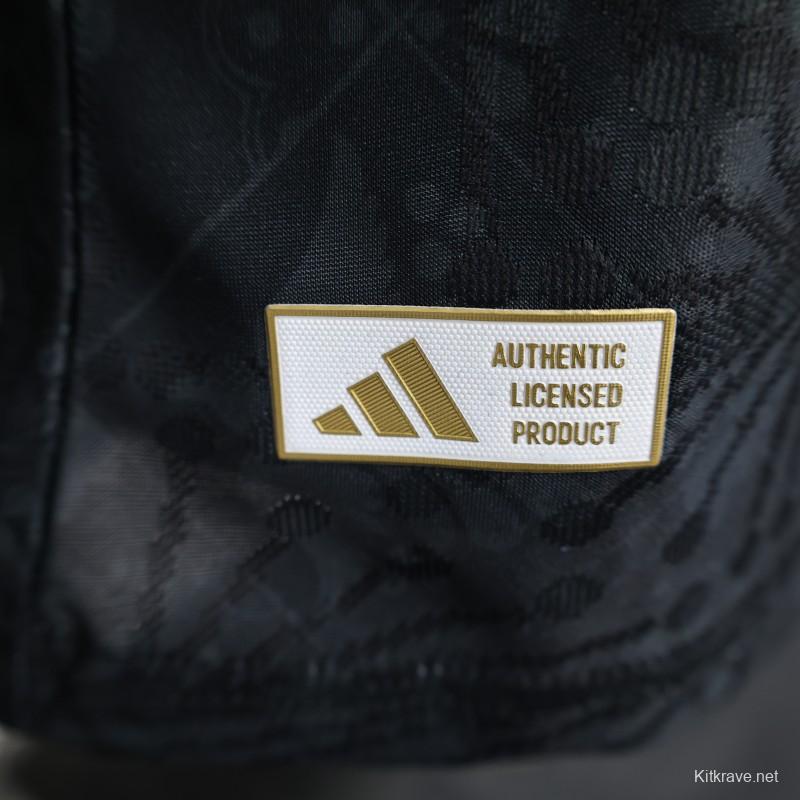 Player Version 2025 Mexico Black with Floral Pattern Design Jersey