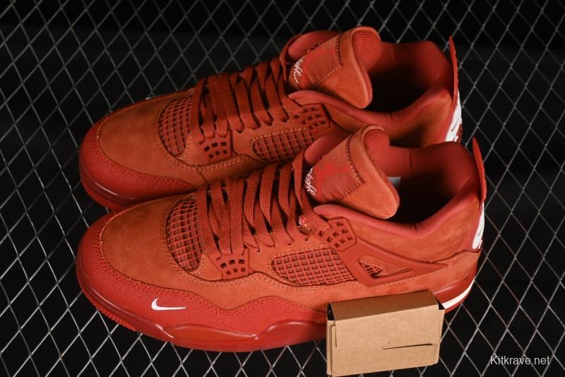 Nike Nigel Sylvester x Air Jordan 4 Retro High OG "Brick By Brick" Sneakers - HF4340-800