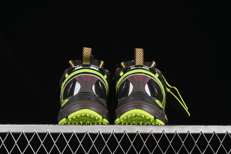 Off-White Be Right Low-Top Lifestyle Sneakers in Black Green - X.E5