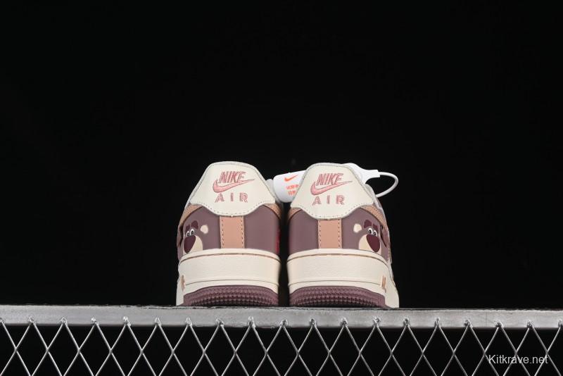 Nike Air Force 1'07 Low Strawberry Bear Custom Casual Sneakers - DB3301-551