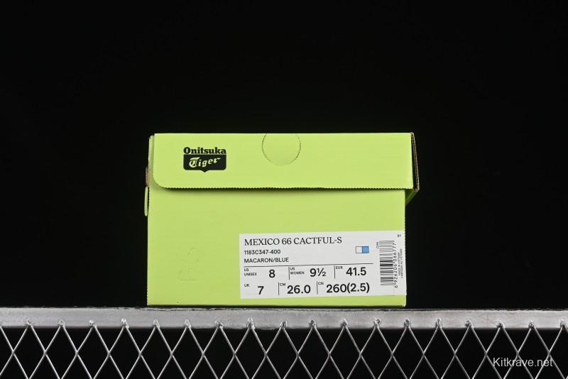 Onitsuka Tiger Mexico 66 Cactful-S Low-Top Leather Running Shoes in Pastel Color - 1183C347-400