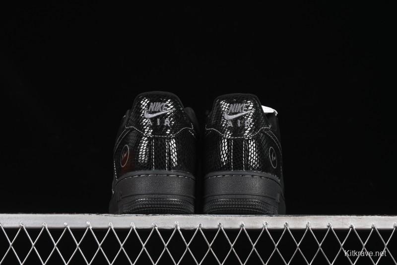 Nike Air Force 1'07 Low Lightning Collaboration Black Snake Scale Casual Sneakers - SC9207-529