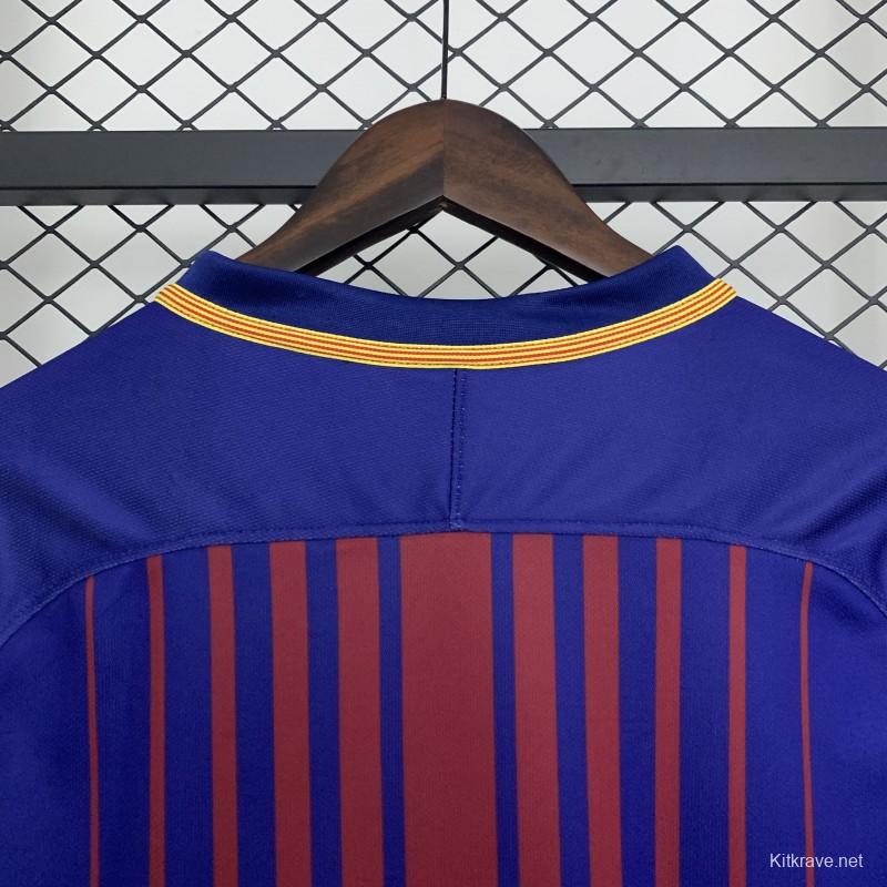 17/18 Retro Barcelona Home Jersey