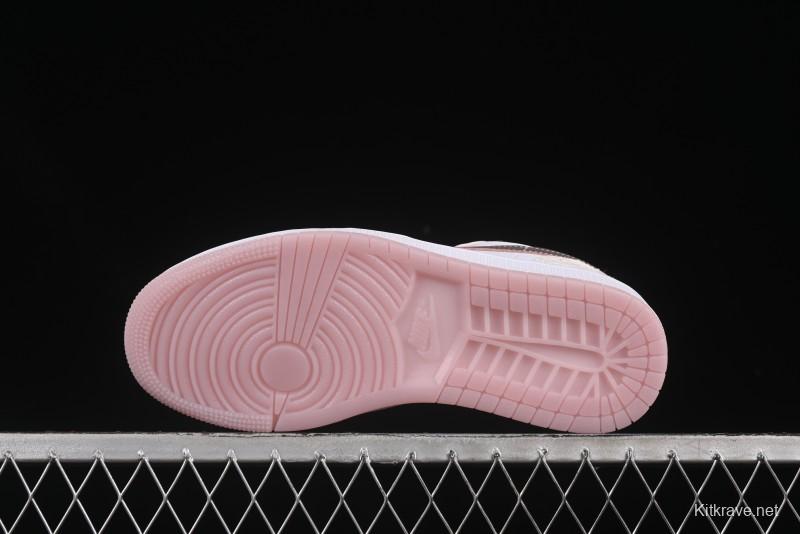 Nike Air Jordan 1 Low AJ1 Carving Pink Low-Top Casual Lifestyle Sneakers - IB8859-101