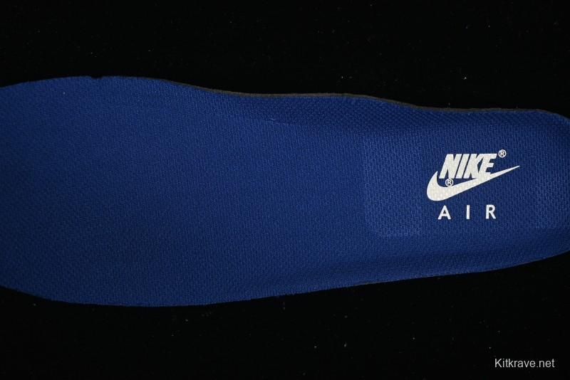 Nike Air Force 1'07 Low Casual Sneakers with Blue Line Ghost Face Design - DF0188-053