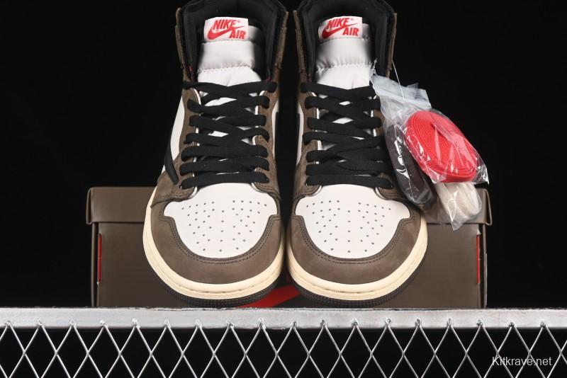 Nike Travis Scott x Air Jordan 1 High OG AJ1 Reverse Swoosh Limited Edition - CD4487-100