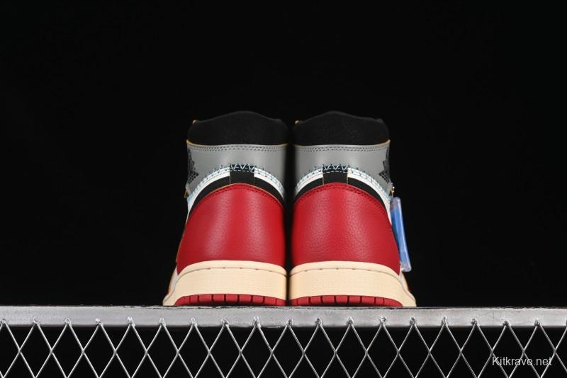 Nike Union x Air Jordan 1 Retro High Basketball Shoes Shadow Chicago - HV8563-600