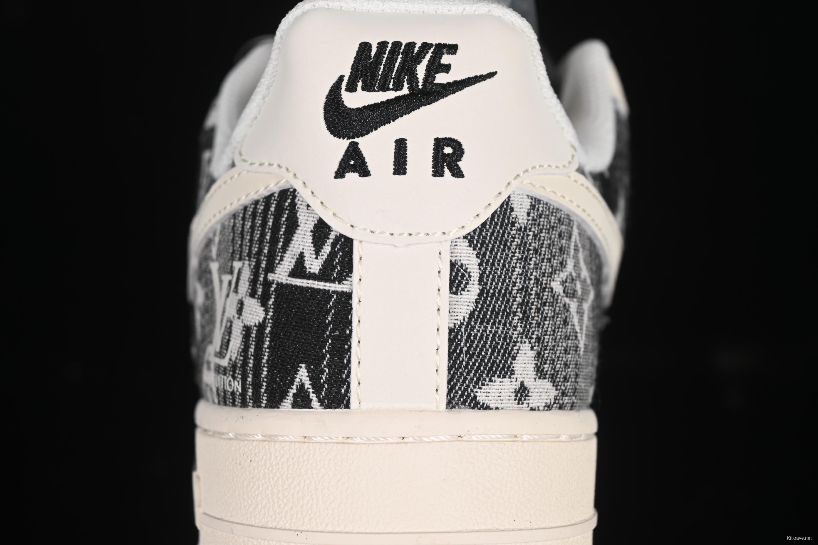 Nike Air Force 1'07 Low LV Collaboration Black Floral Denim Casual Sneakers - XS1958-585