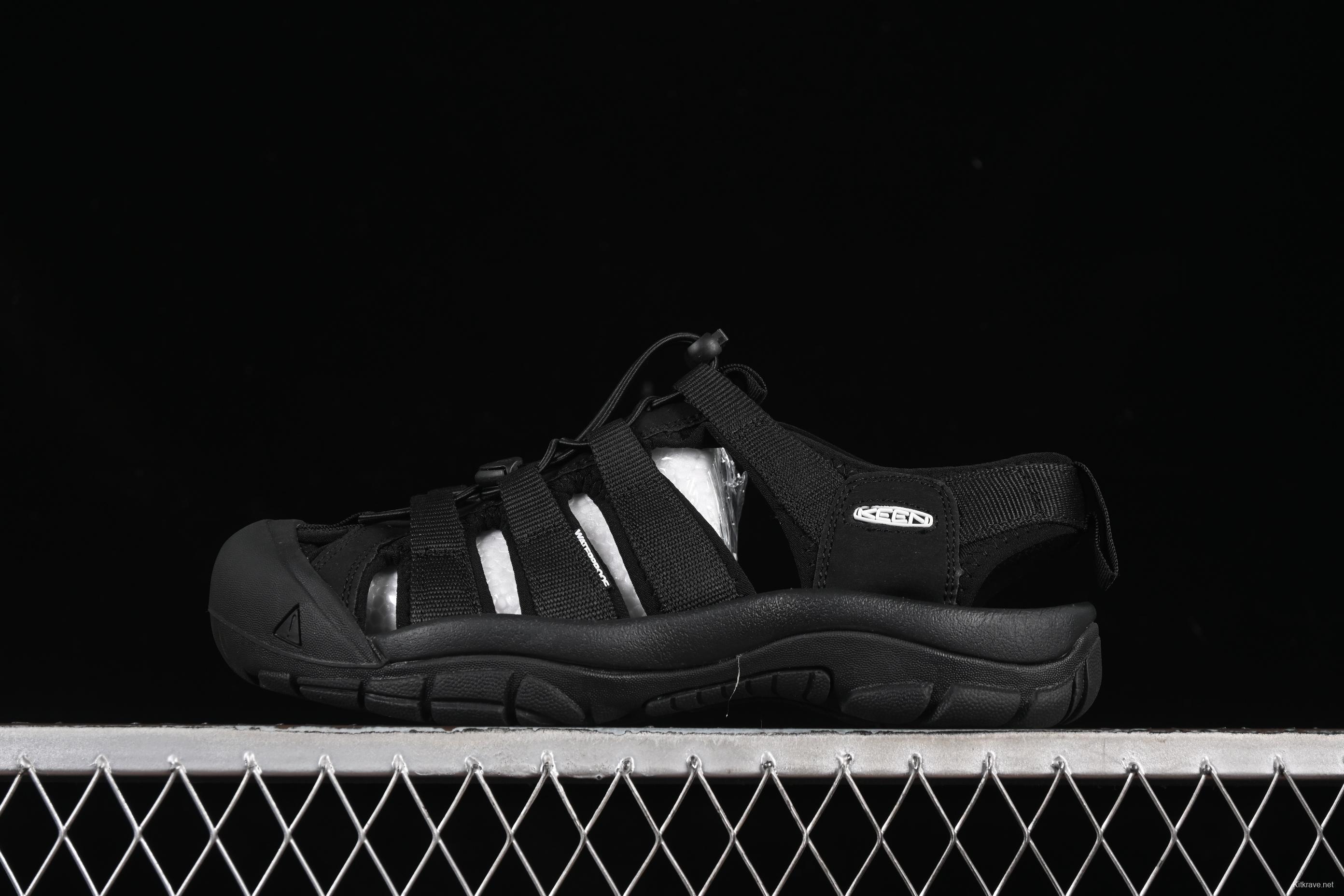 Keen Newport Summer Trendy Woven Elastic Strap Water Hiking Outdoor Sandals - 1022258 Black White