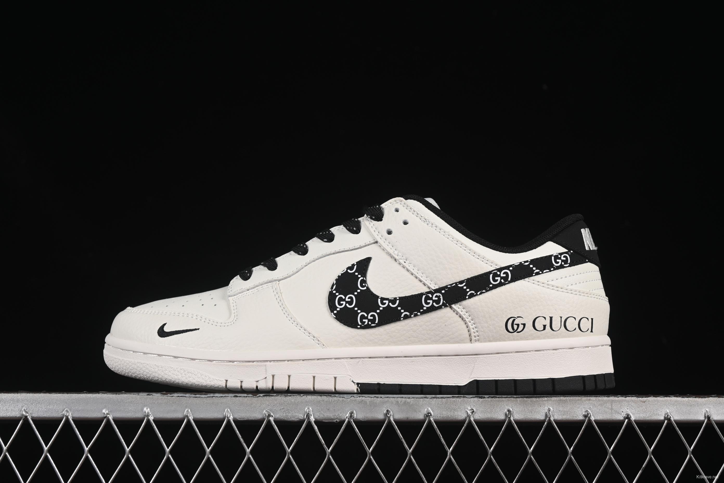 Nike SB Dunk Low Gucci Collaboration Anniversary Custom Low-Top Skate Shoes - XD6188-048