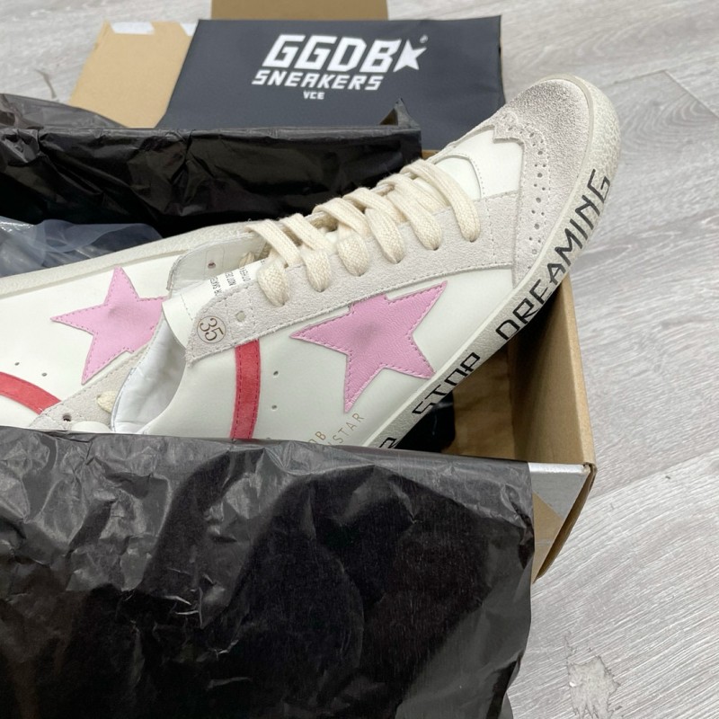 2024 Unisex GGDB White Pink Red Leather Suede High Top Sneakers MJ00300