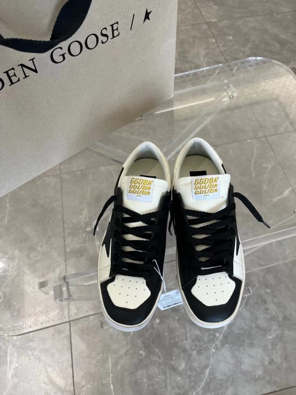 2024 Unisex GGDB Black White Leather Low Top Sneakers MJ00260