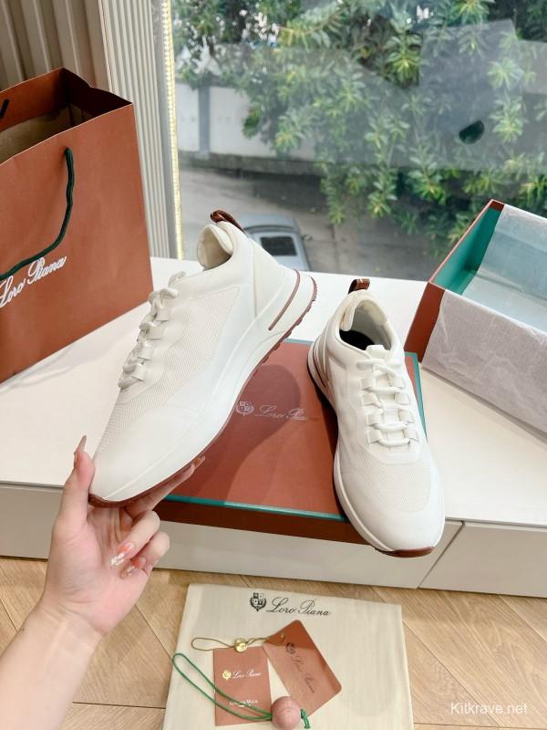 2024 Unisex Le Parmentier White Knit Top Version Thick Sole Casual Shoes MJ00340(F)
