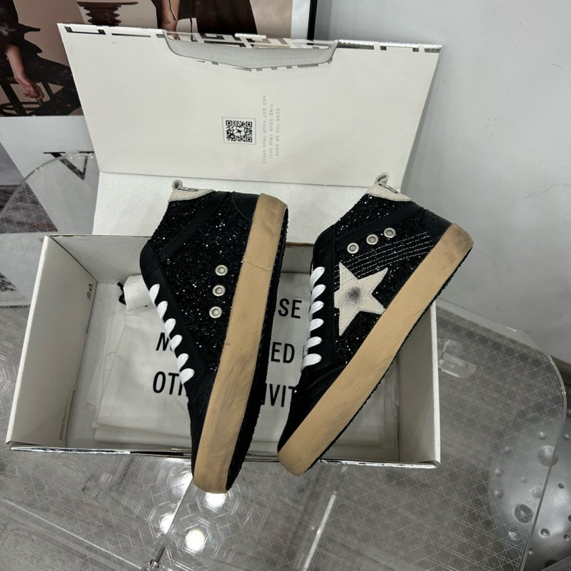 2024 Unisex GGDB Black White Suede High-top Sneakers MJ00300