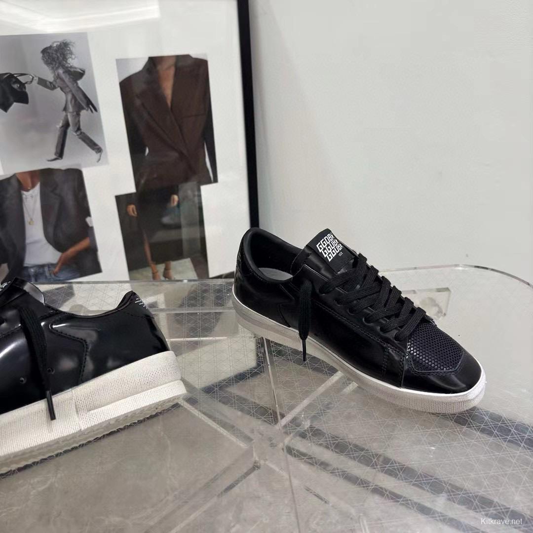 2024 Unisex GGDB Black Mesh Leather Sneakers MJ00260