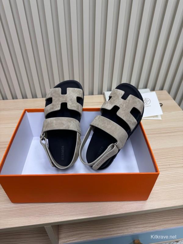 2025 Slippers Hermès Grey Suede Slippers