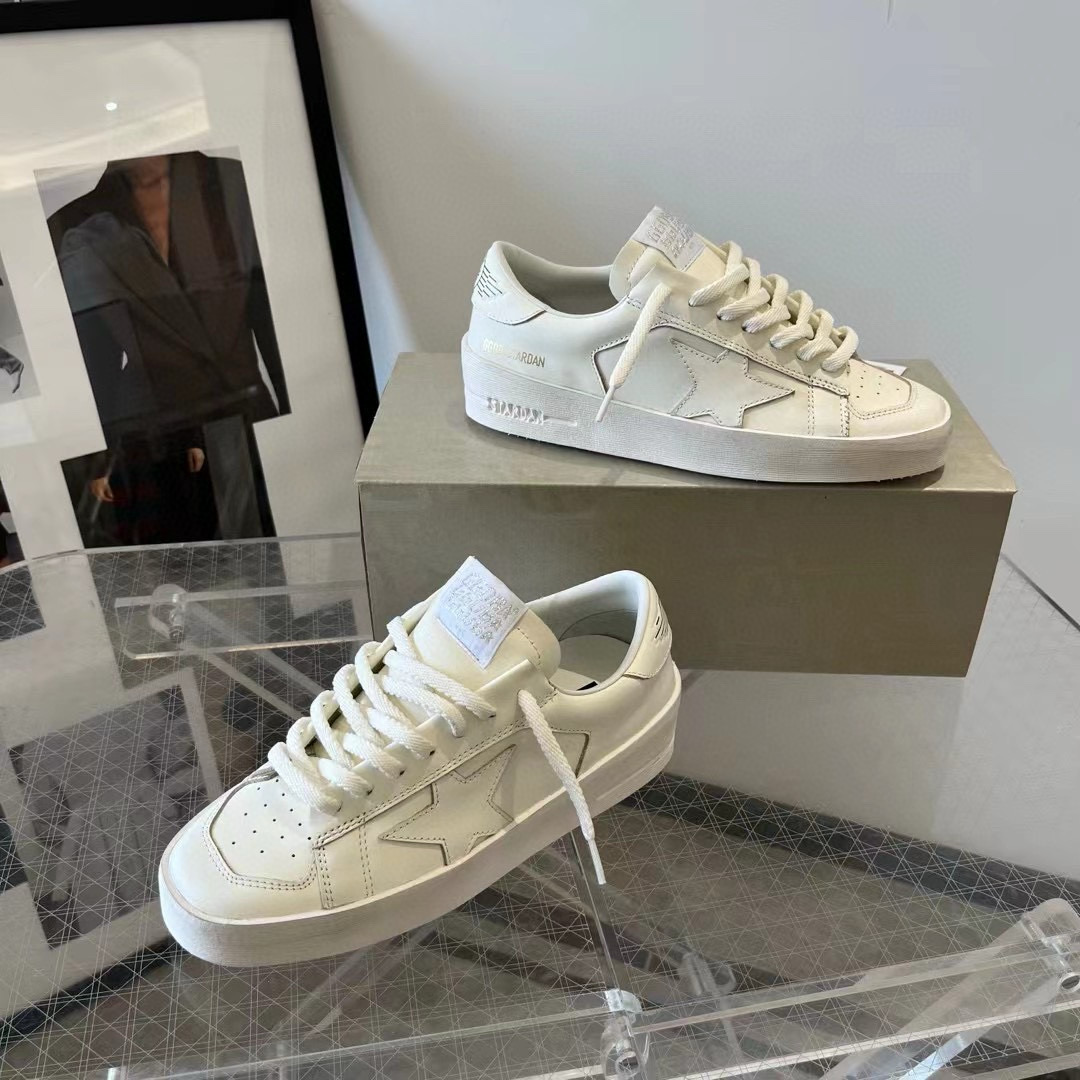 2024 Unisex GGDB White Leather Low Top Sneakers MJ00260
