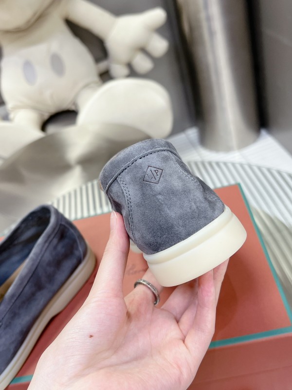 2025 Men LP Gray Suede Loafers LY00260