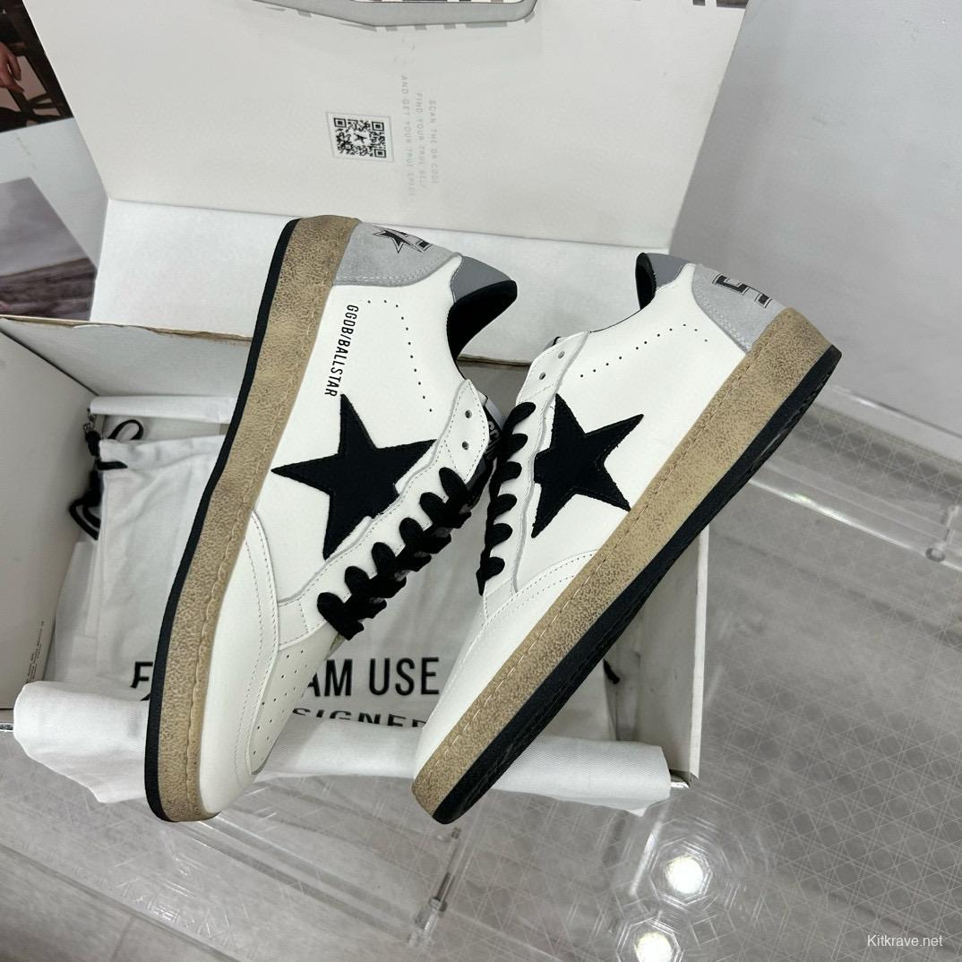 2024 Unisex GGDB White Black Leather Sneakers MJ00260
