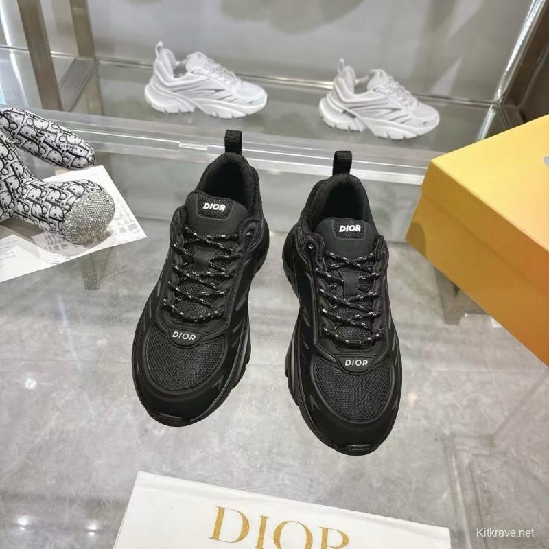 2024 Unisex Dior Black Mesh Sneakers MJ00360