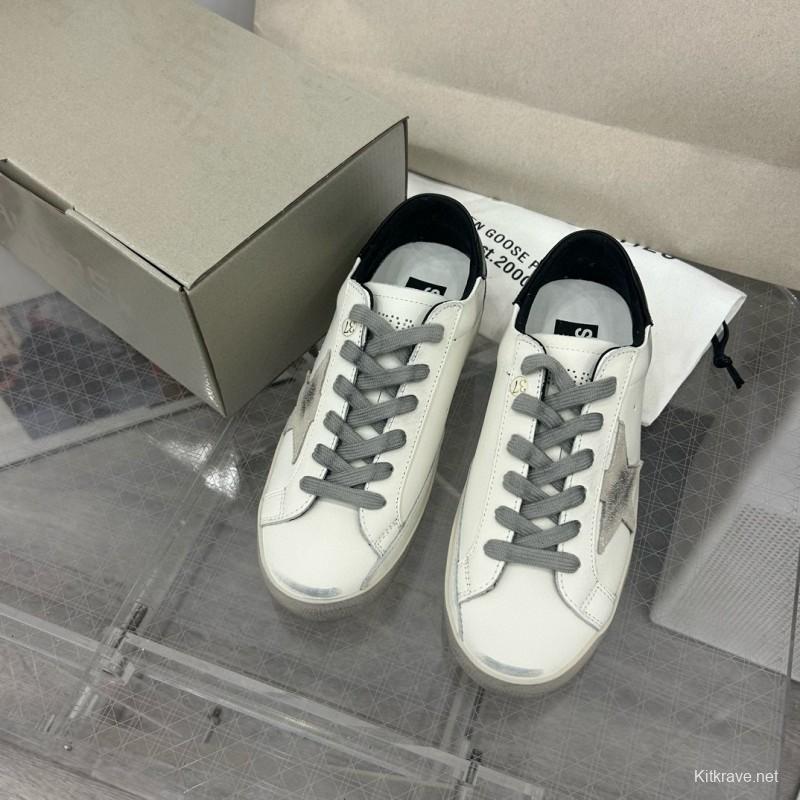 2024 Unisex GGDB White Black Leather Sneakers