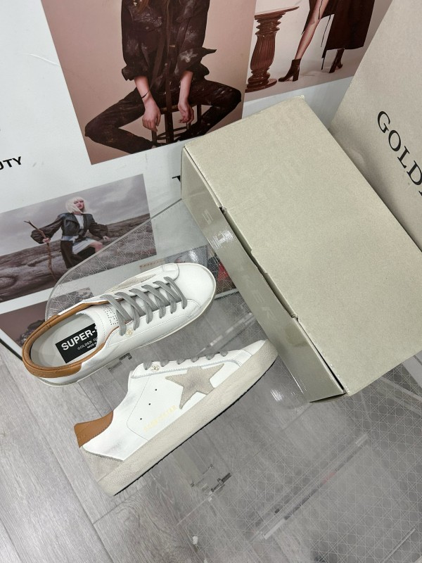 2025 Unisex GGDB White Brown Leather Sneaker MJ00260