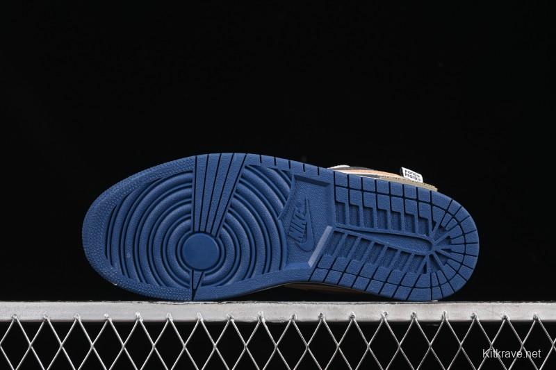 Nike Air Jordan 1 Low Retro Basketball Shoes Panda Mischief Pioneer Knight Brown Grey - 553558-414