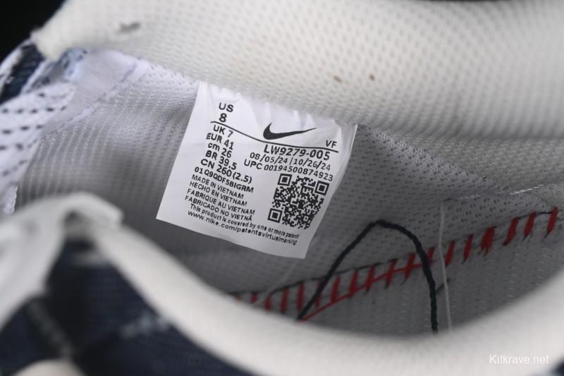 Nike Air Force 1 '07 Low Supreme Collaboration Blue Denim White Swoosh Casual Sneakers - LW9279-005