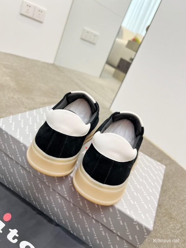 2025 Men Kiton Apricot Calf Suede Slip-On Casual Shoes AS00320