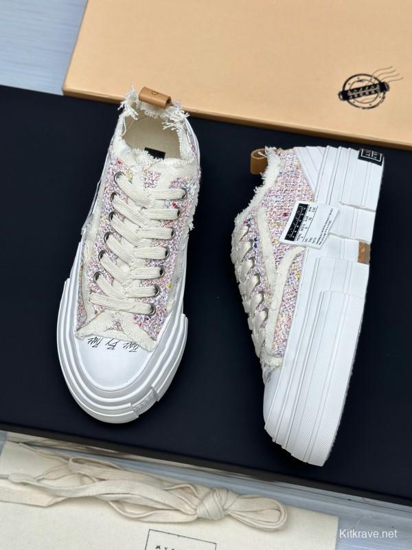 2025 Unisex XVESSEL White Canvas Plimsolls Vulcanized AS00260