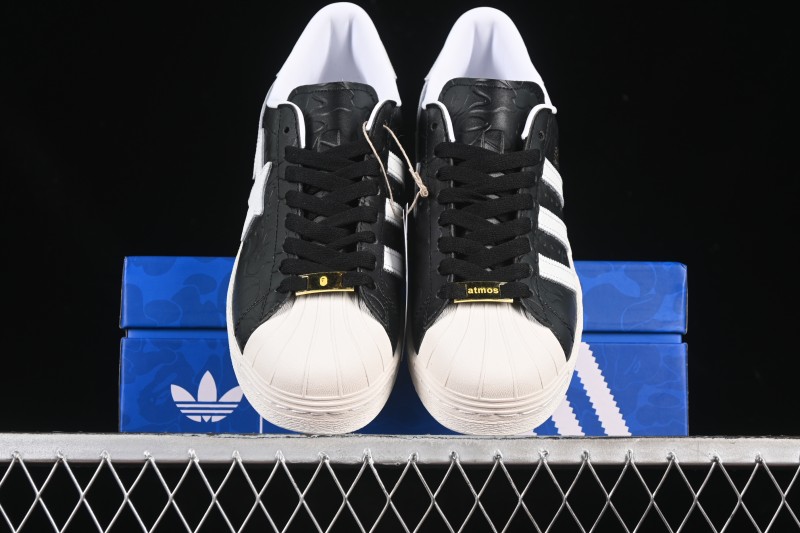 Adidas Bape Superstar Casual Sneakers with Shell Toe Design - JQ3666